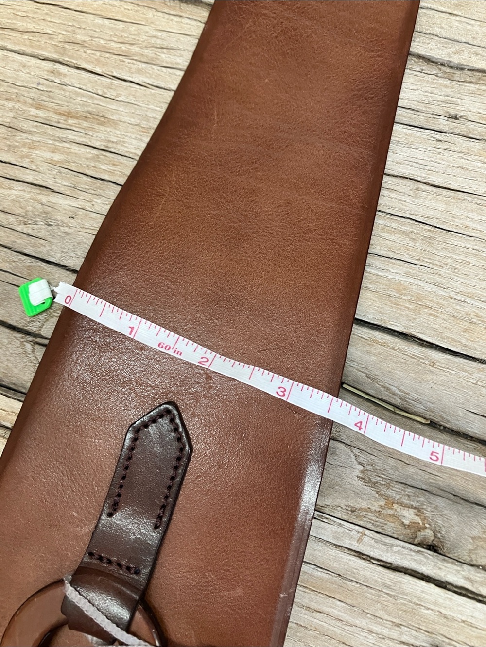 NWT Hoss Intropia Brown Leather Wide Waist Belt with Ring M - Picture 9 of 9